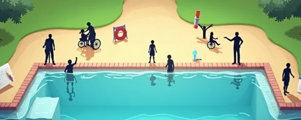 piscine avec plage immergée